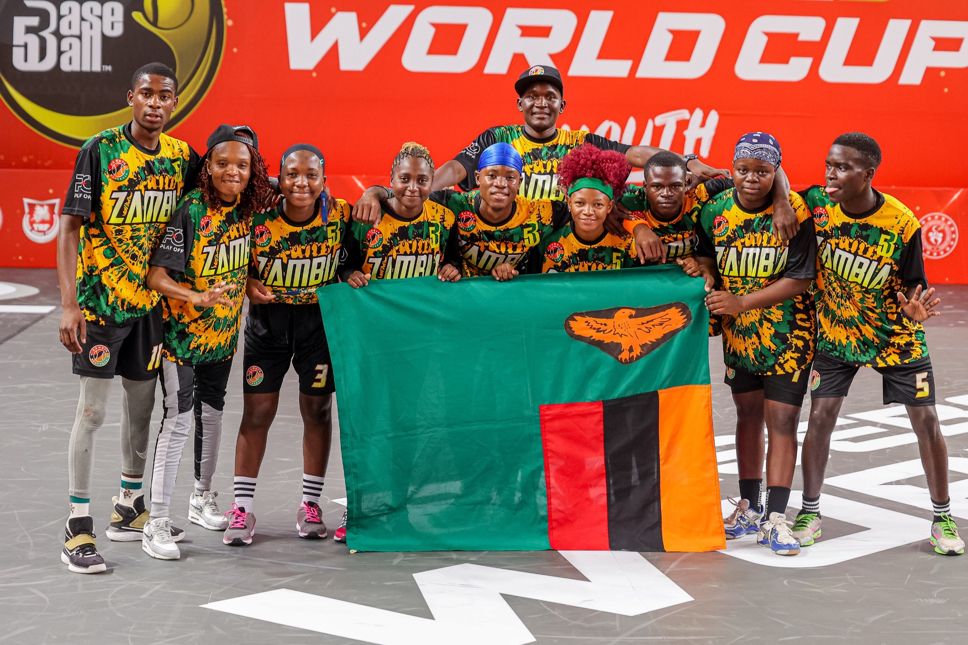 Team Zambia players at the tournament