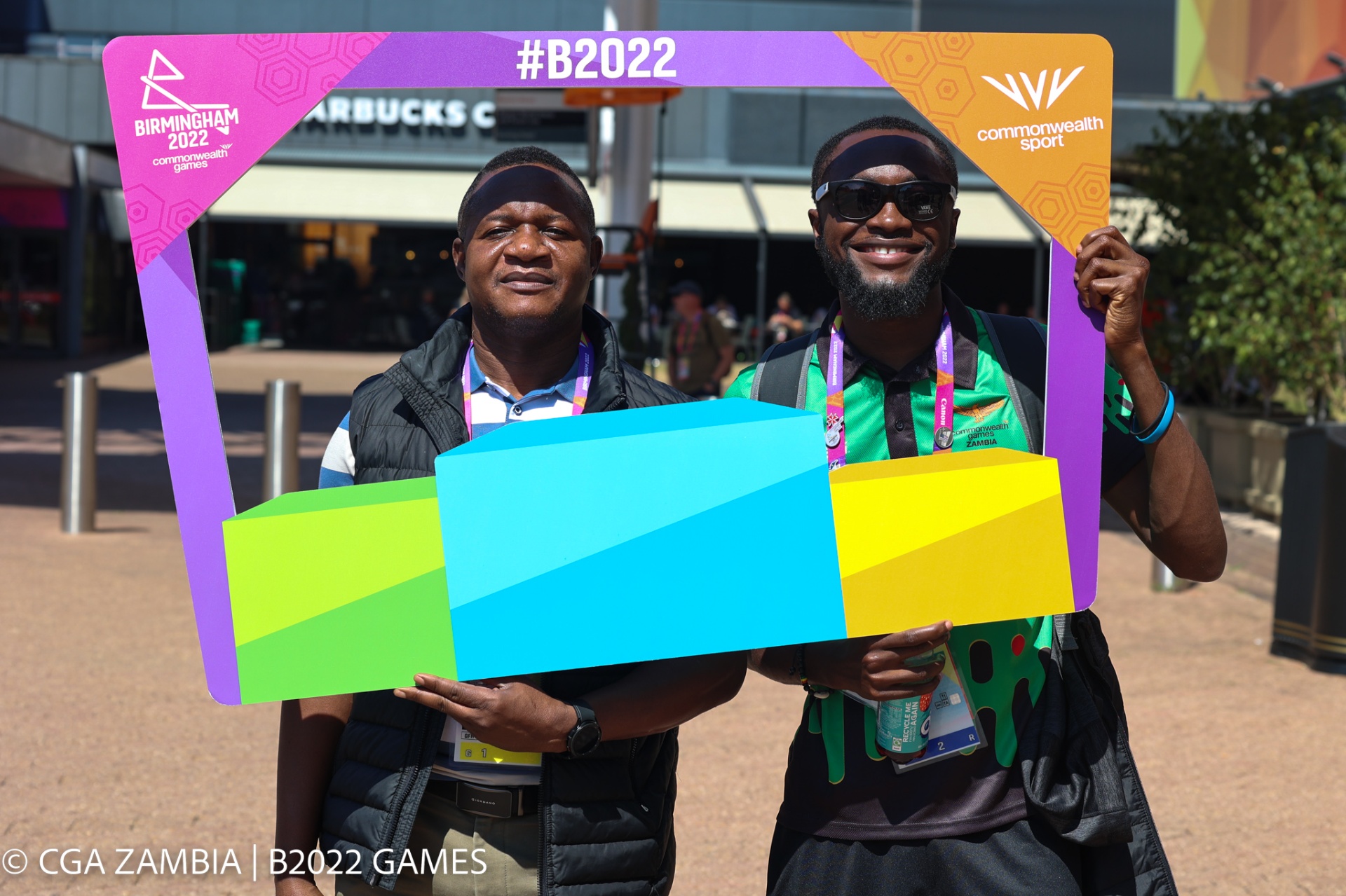 Team moment at the Birmingham 2022 photo booth